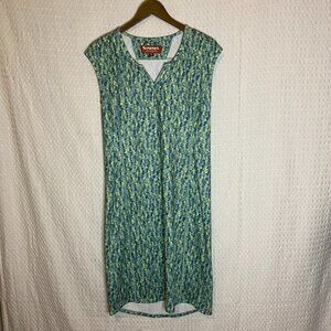 Simms Fishing Product Drifter Print Dress UPF 50 Green Women's sz S
